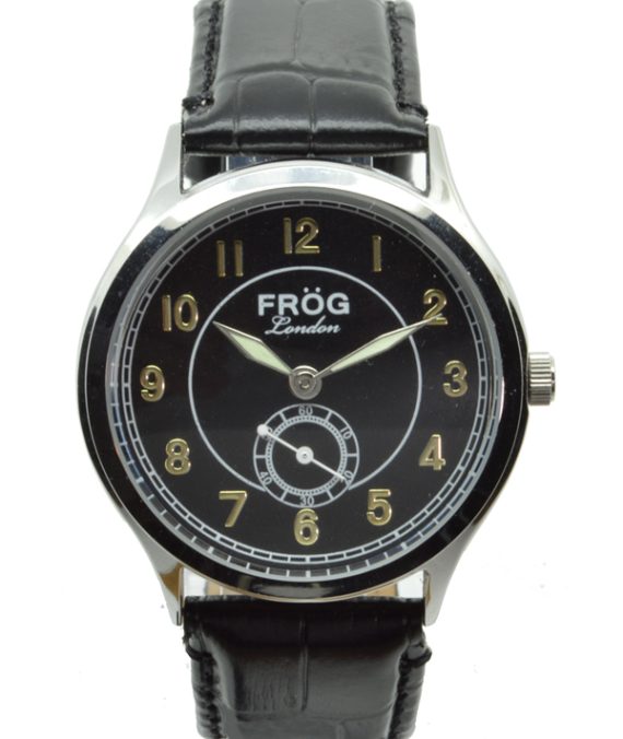 FROG COSMOS Black 41 mm Leather Watch