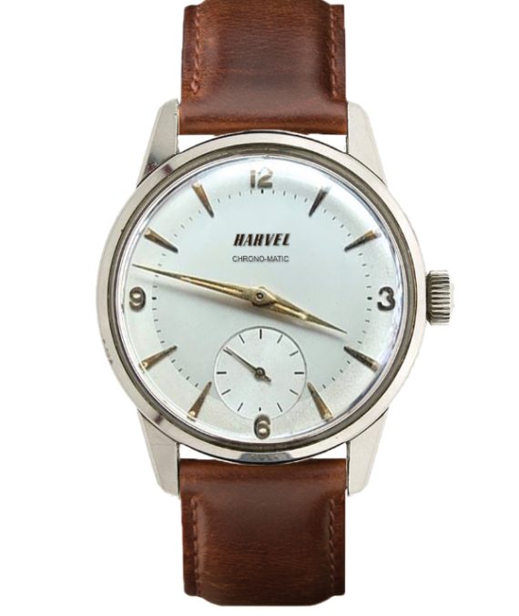 HARVEL Chrono White 40 mm Leather Watch